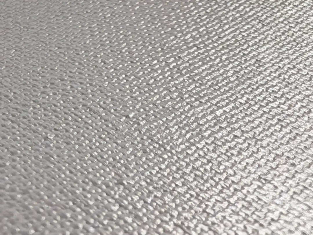 Close-up of Silverada Metallic Canvas showing pearlescent metallic sheen
