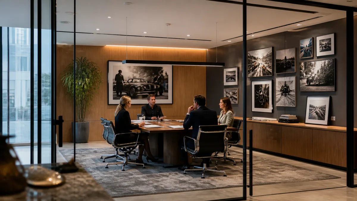 Executive conference room framed art in Irvine