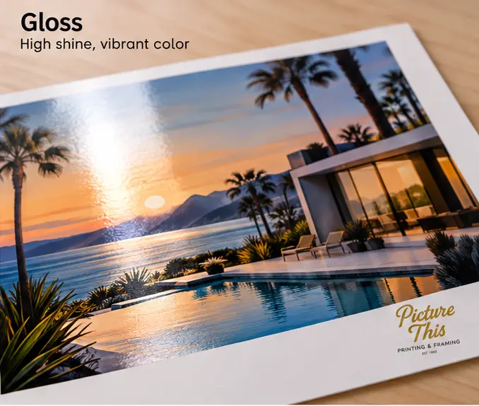 Gloss paper finish — fine art printing by Picture This