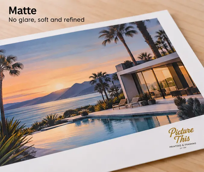 Matte paper finish — fine art printing by Picture This