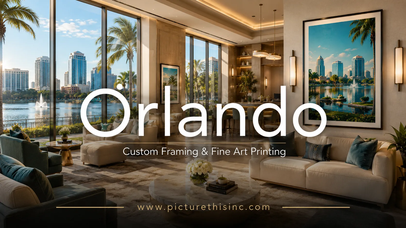 Orlando custom framing and fine art printing for hotel and commercial resort art programs